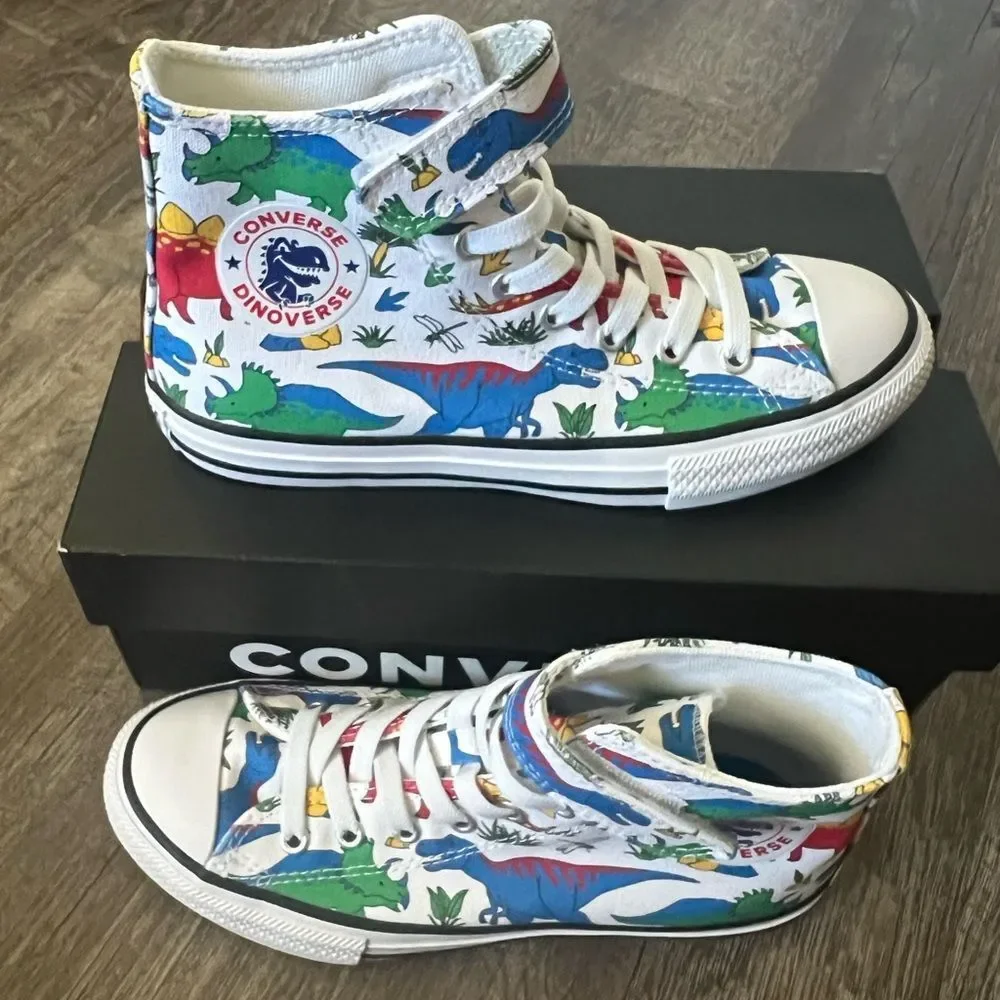 Converse Chuck Taylor All Star Dino Party Easy-On Boys Sneakers- Size 3